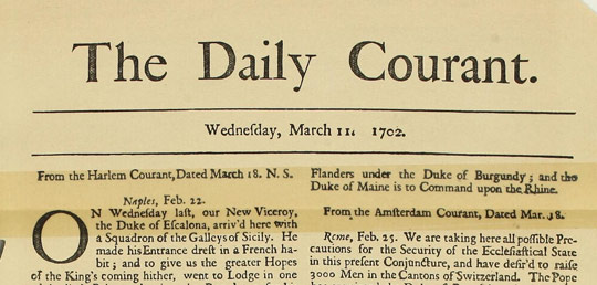 first daily newspaper